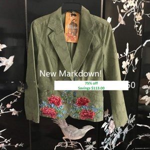 🐢 jacket embroidery.  NWOT * New markdowns 75% off